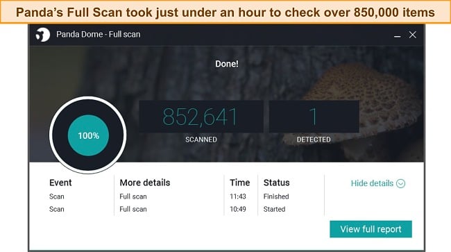 Screenshot of Bitdefender's Quick scan results