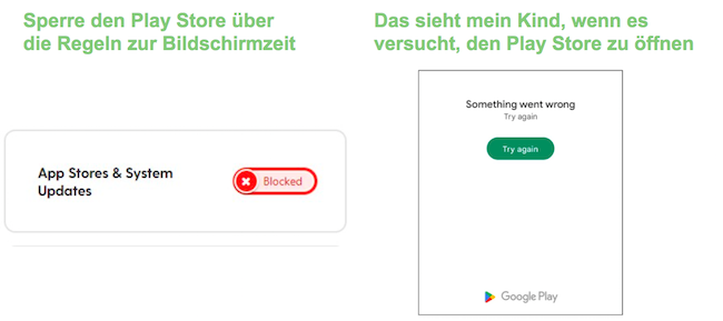 Bark blockiert den Play Store