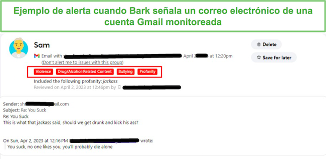 Supervisión de ladridos de Gmail