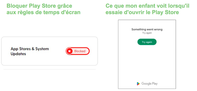 L'écorce bloque le Play Store