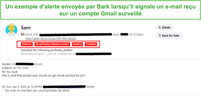 Surveillance des aboiements de Gmail