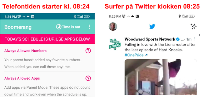 Boomerang Screen Time er lett å omgå