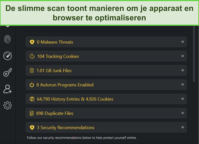 Screenshot van het Smart Scan-resultaat van TotalAV