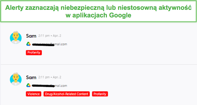 Szczekaj alerty dotyczące dysku Google