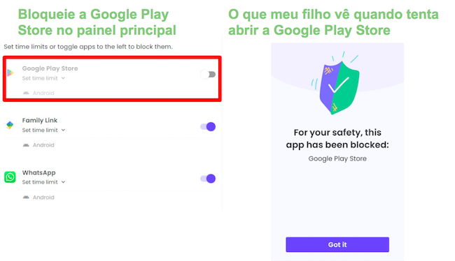 Qustodio Block Play Store funciona