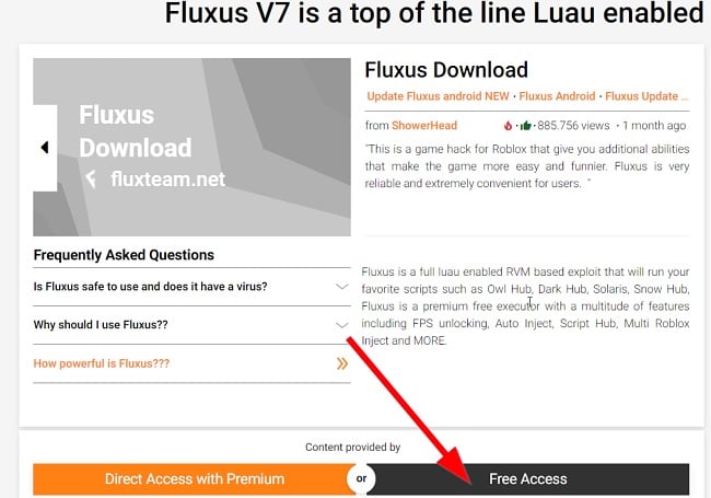 No Key) Fluxus - Mobile, Android Exploit