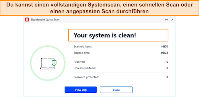 Beste Cloud-basierte Antiviren-Bitdefender-Scanergebnisse