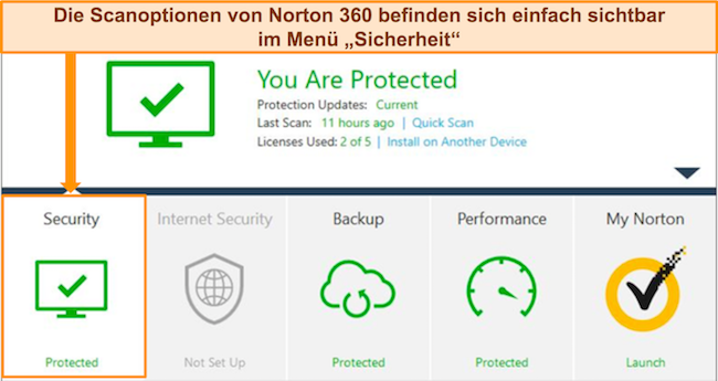 So entfernen Sie den COM-Surrogate-Virus aus dem Norton 360-Dashboard