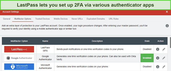 Screenshot of 1Password's two-factor authentication setup