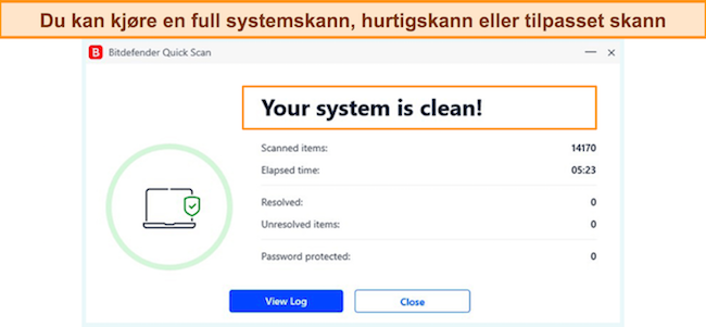 beste skybaserte antivirus bitdefender skanningsresultater