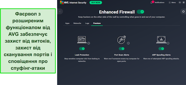 Додаток AVG із покращеним захистом брандмауера