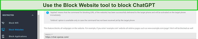 Prevent your child from using ChatGPT with the website blocker