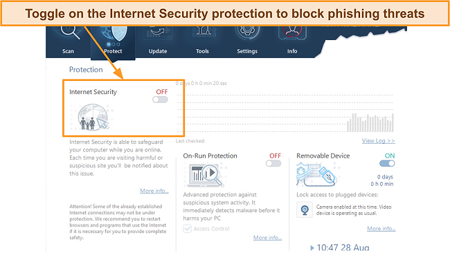 Screenshot of GridinSoft Internet Security activation tab