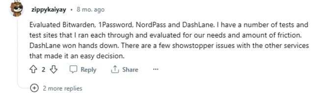 Dashlane LastPass-Alternative laut Reddit