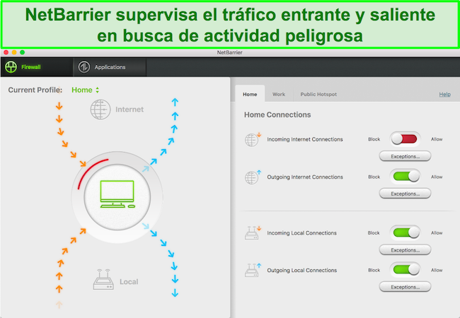 Intego muestra NetBarrier protegiendo el ordenador del usuario