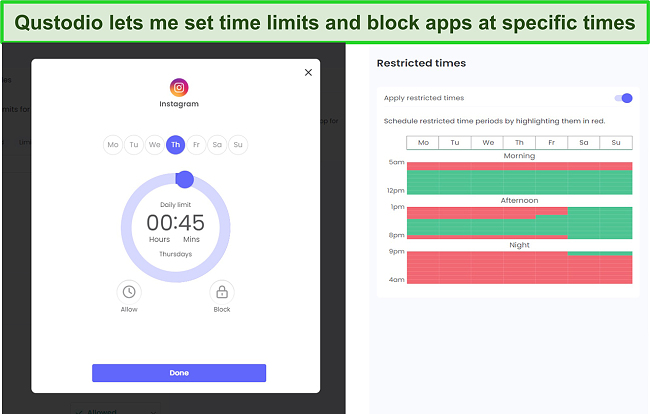 Manage screen time with Qustodio