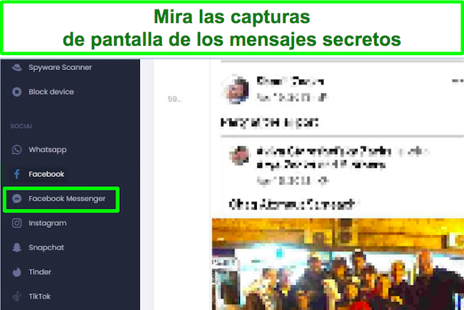 La aplicación de control parental ve capturas de pantalla