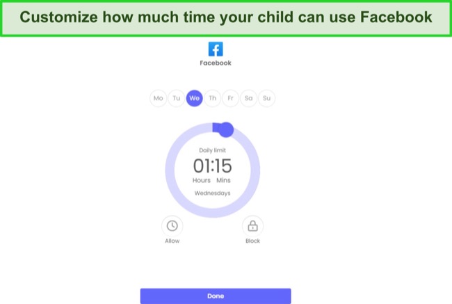 Qustodio has a comprehensive collection of screen time tools