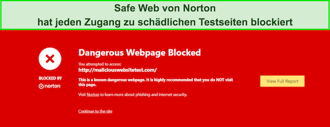 Mit dem Webschutz von Norton können Sie unsichere Websites vermeiden