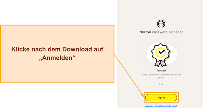 Screenshot der Chrome-Webshop-Seite von Norton Password Manager