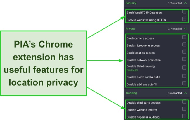 PIA’s Chrome extension guarantees complete location privacy