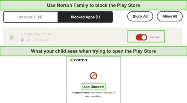 You can manage app use with Norton Family