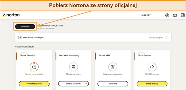 Zdjęcie zapory ogniowej Norton chroniącej Twój komputer