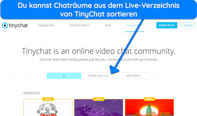 Die 10 besten Omegle-Alternativen: TinyChat-Homepage-Live-Verzeichnisergebnisse