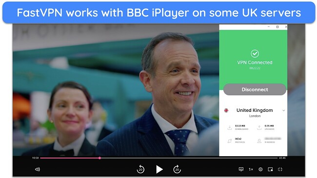 Screenshot of 'Wreck' playing on BBC iPlayer using FastVPN's server in London