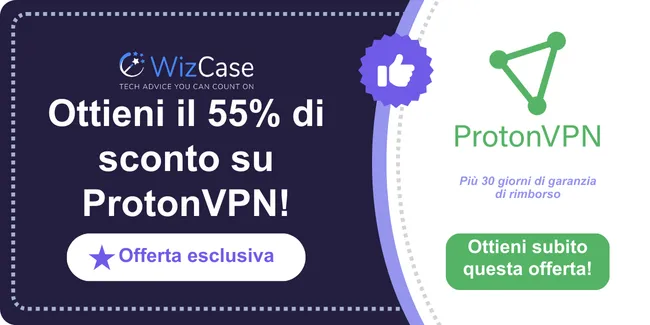 Banner coupon principale Proton VPN 2025