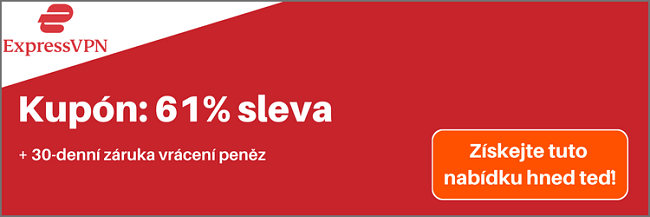 Tenký kupónový banner ExpressVPN 2024