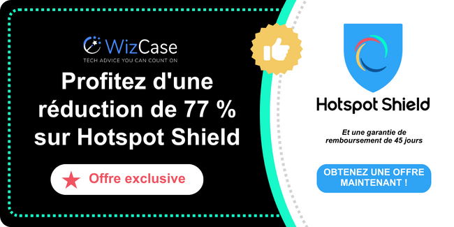 Bannière principale du coupon Hotspot Shield 2025