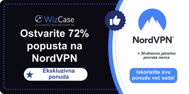 Banner s glavnim kuponom NordVPN 2025