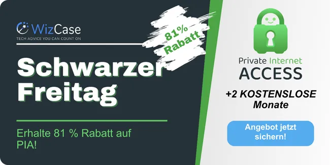 PIA Black Friday 2025 Gutscheinbanner