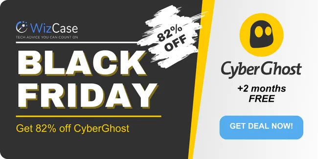 CyberGhost Black Friday 2025 coupon banner