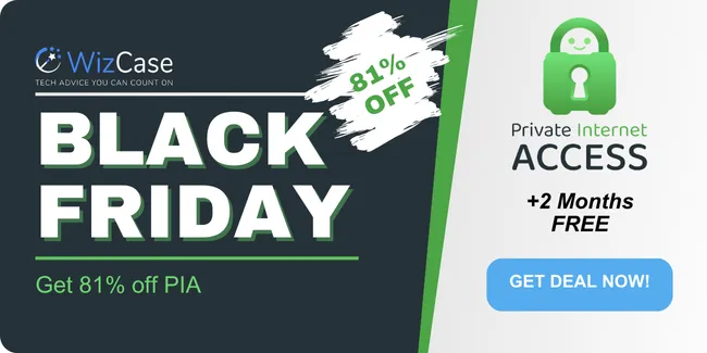 PIA Black Friday 2025 coupon banner
