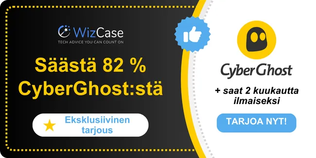 CyberGhost 2025 -pääkupongibanneri