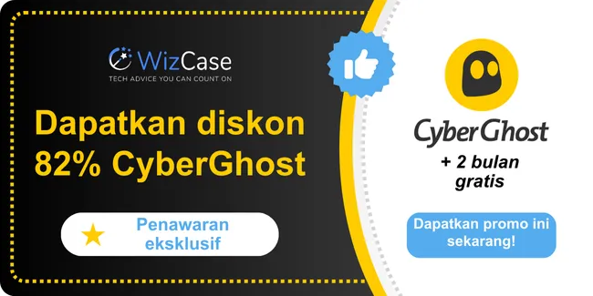Spanduk kupon utama CyberGhost 2025