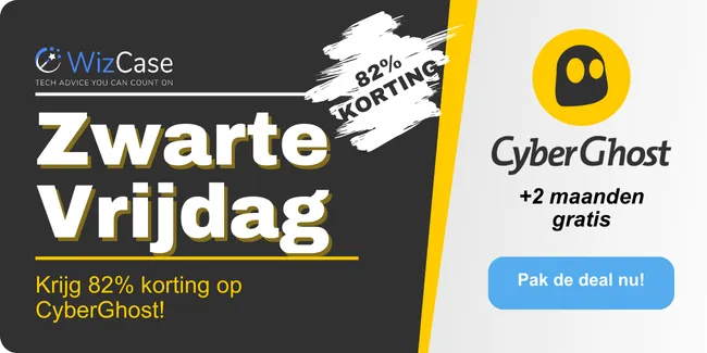 CyberGhost Black Friday 2025 kortingsbonbanner