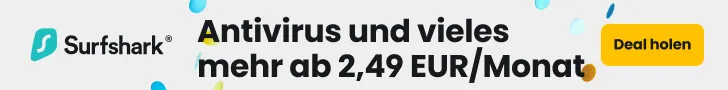 Geburtstagskampagne von Surfshark Antivirus.