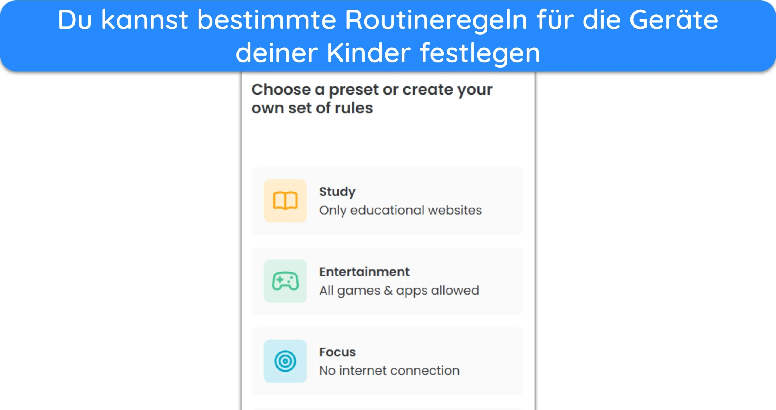 Screenshot der Bildschirmzeitbegrenzung in Qustodio.