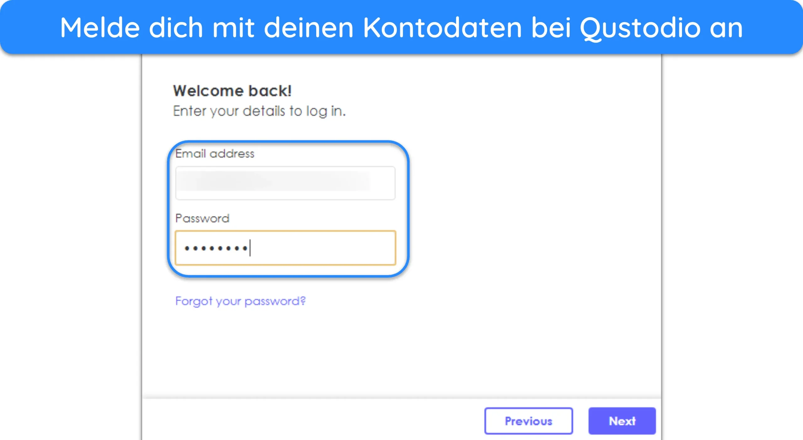 Screenshot der Anmeldung bei der Qustodio Kids f&uuml;r Windows-App.