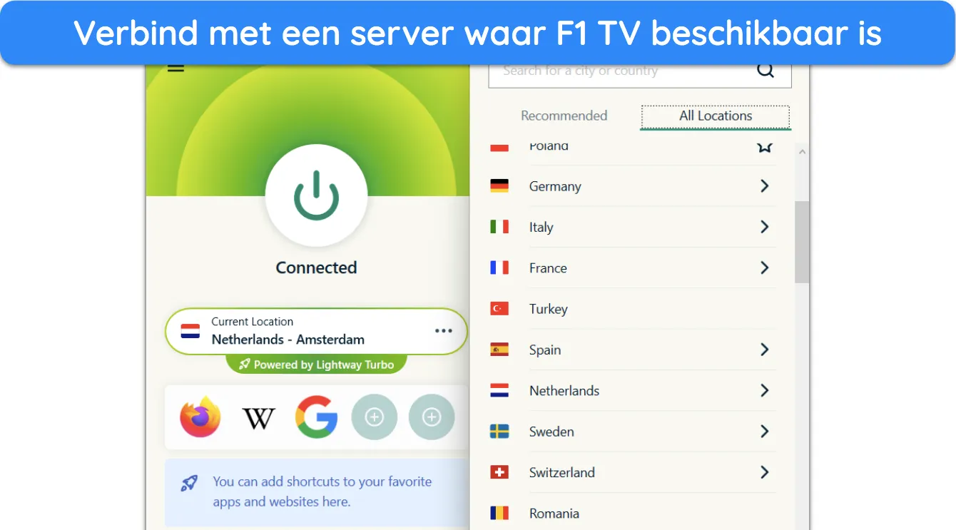 Screenshot van hoe je een F1 TV-abonnement kunt krijgen.