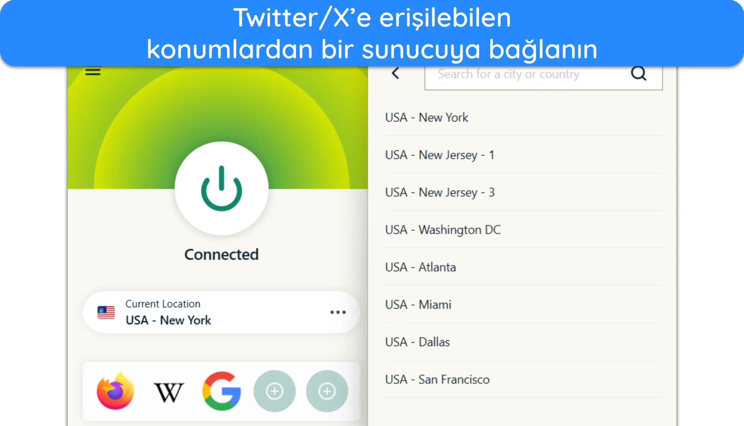 Twitter/X'in çalıştığı bir sunucuya nasıl bağlanılacağını gösteren ekran görüntüsü.