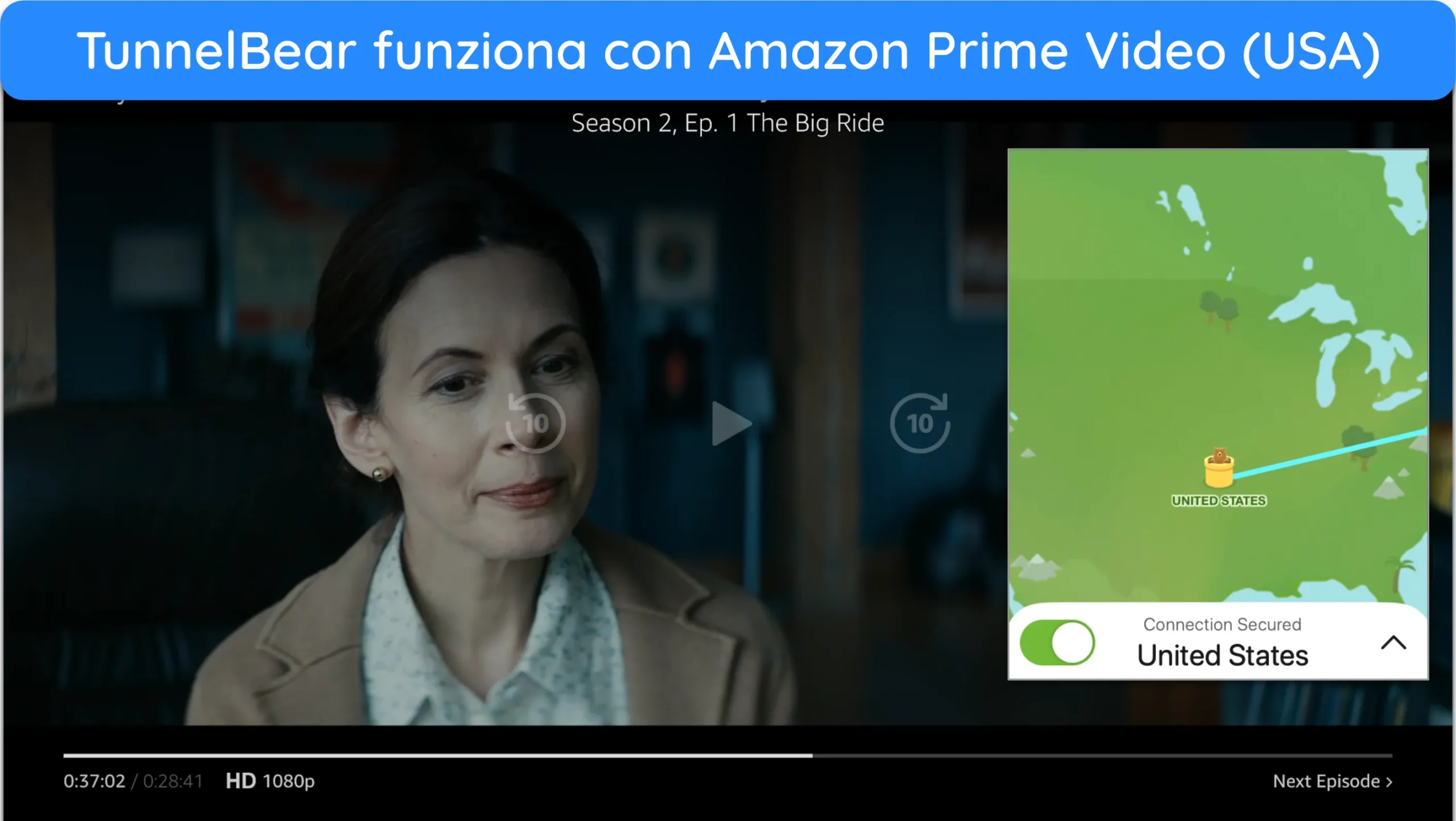 Screenshot dell'episodio di The Boys in streaming su Amazon Prime Video.
