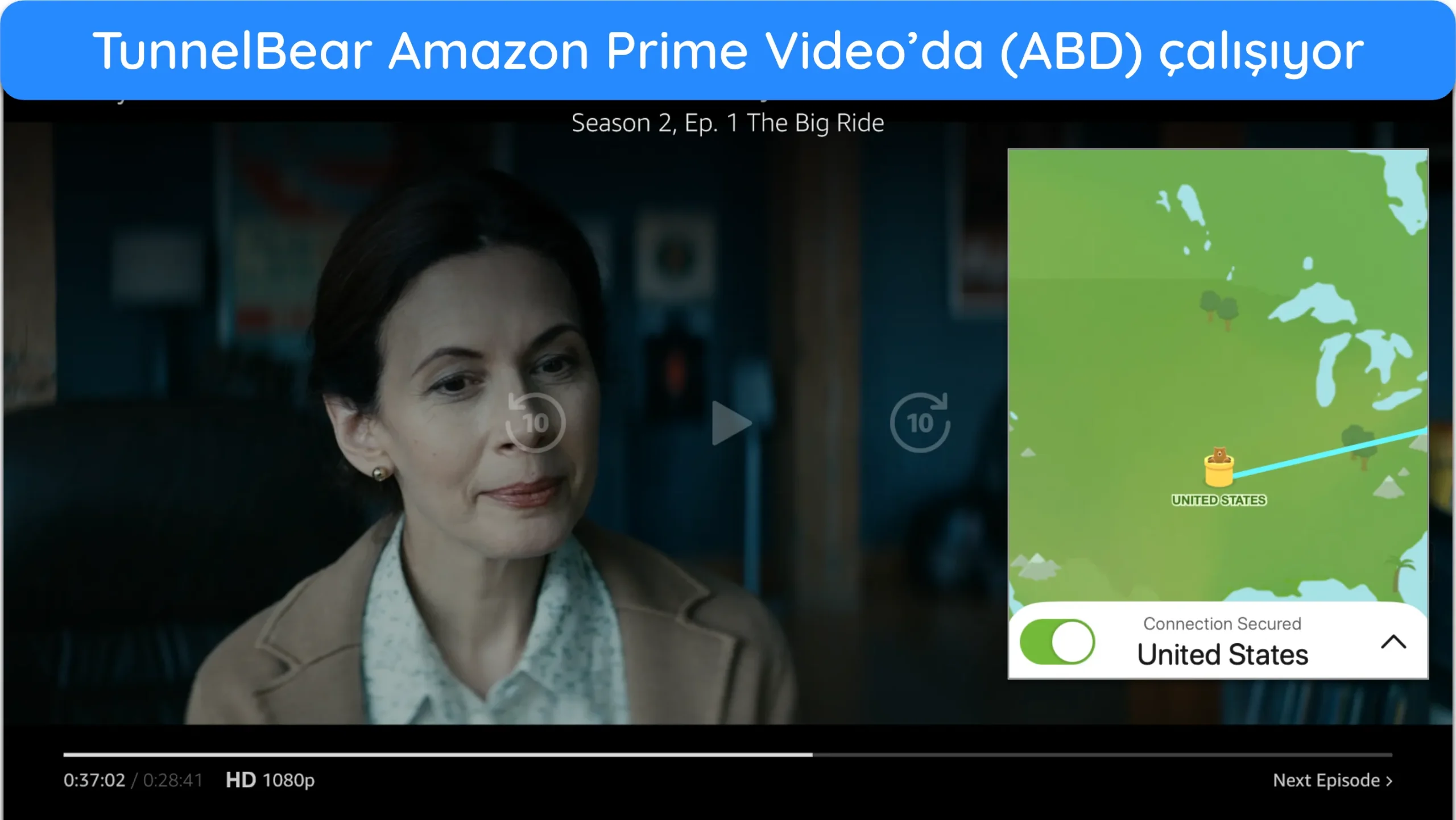 Amazon Prime Video'da yayınlanan The Boys bölümünün ekran görüntüsü.